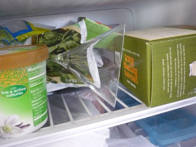 Cocktail glass in freezer